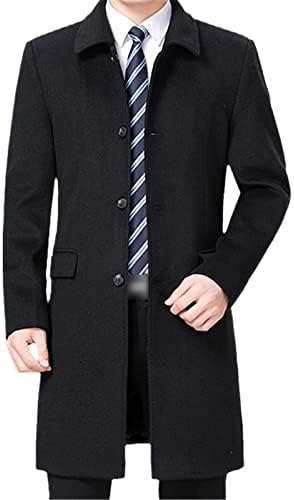 JNKIHAPOT Férfi Gyapjú Kabát Téli Gyapjú-Kasmír Kabát Borsó Kabátok Hosszú Kabát Gyapjúból Kabátok