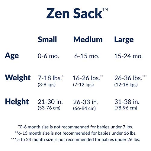 Beágyazott Bean Zen Zsák 2 Pack - Finoman Súlyozott Aludni Zsák | Baba: 6-15 Hónapos | Pamut | Segítség Újszülött/Csecsemő Pólya Átmenet