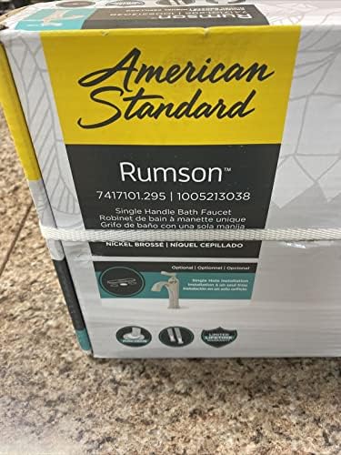 American Standard Rumson Egyetlen Lyuk Egyetlen Kezelni Mosdó Csaptelep a matt Nikkel| Kényelmes pop-up Csatorna Tartalmazza