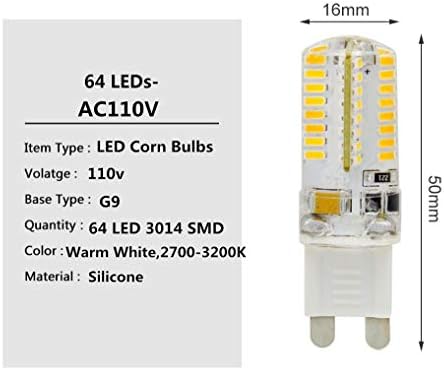 G9 LED Izzók 3W (25W Halogén Egyenértékű) G9 Szilikon Kukorica lámpa Otthoni Világítás Mennyezeti Ventilátor világítótestet