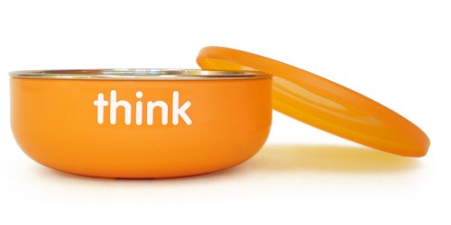 Thinkbaby Alacsony Emelkedik BPA Mentes Baba Tál (Narancssárga)