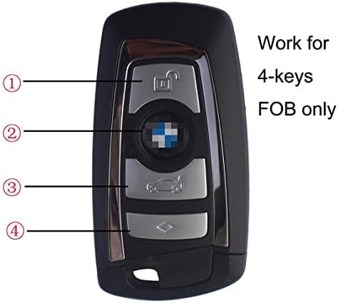 Velsman Kompatibilis BMW Trapéz Stílus kulcstartó - 3 Gomb Szilikon Védő Fedelet tartó csuklópánt (Fekete)