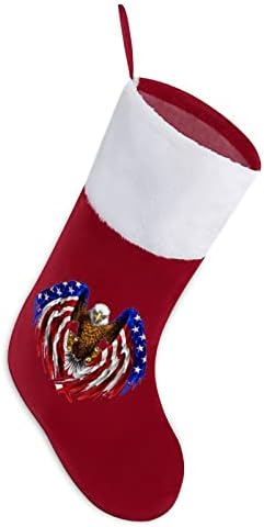Kopasz Sas Amerikai Zászló Karácsonyi Lóg Harisnya, Zokni karácsonyfa Kandalló Holiday Home Decor