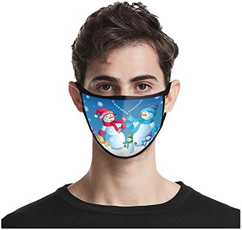 Cmofter 1 Csomag Gyermekek Karácsonyi Nyomtatás Face_mask (NEKÜNK Raktáron) Szélálló Anti-köpködés Védő Mosható, Újrahasználható Állítható