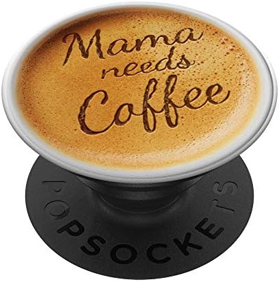 Édes Kávé Latte Art Ajándék Anyunak Kávézó Energia a Fekete PopSockets Cserélhető PopGrip