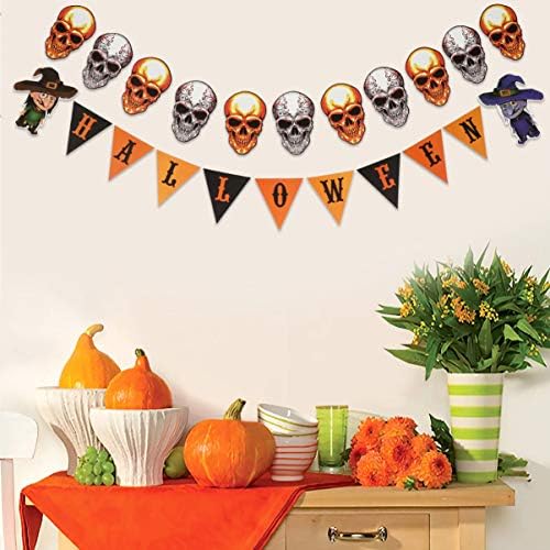 Healifty Betű Dekoráció 3 db Halloween Skull Banner Banner Halloween Party Garland Lóg Halloween Sármány Zászló Halloween
