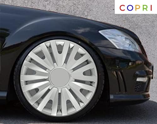Copri Készlet 4 Kerék Fedezze 13 Coll Ezüst Dísztárcsa Snap-On Illik Hyundai