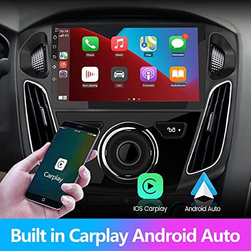 Android 11 Autó Sztereó Rádiós Kompatibilis a Ford Focus 2012-2017, 9 inch GPS Navigációs Beépített Vezeték nélküli CarPlay Vezetékes Android