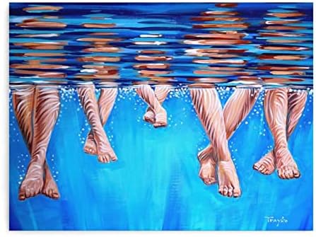Úszás Sport Poszter Nyári Kék Medence Többi Vászon Nyomtatás Wall Art Festmények Vászon Fali Dekoráció lakberendezés Nappali