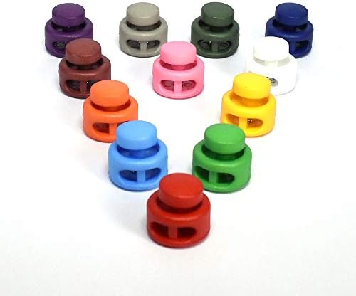 12db/csomag Colord Kábel Lock Kapcsoló Klip Dugó Műanyag Paracord Klipek A Táskák/Ruha/Cipő Mérete:15mm*14 mm (Barna)