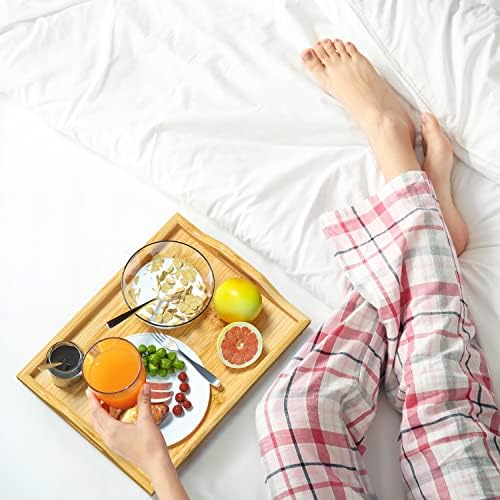 Ágyba Reggeli asztalkát Z Lap Élelmiszer TV Vacsora elfogyasztása Összecsukható Lábak & Kezeli Bambusz