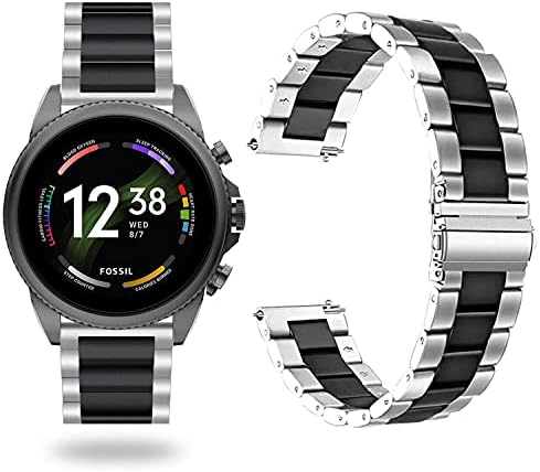 Lamshaw Zenekarok Kompatibilis a Fosszilis Gen 6 Smartwatch Zenekar Tömör Rozsdamentes Acél Metal Zenekar, a Fosszilis Gen 6 42mm / 44mm Smartwatch