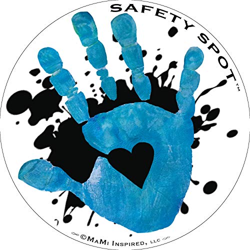 Biztonsági Helyszínen Mágnes - Gyerekek Keze a Parkoló Biztonsági Fehér - Fekete Hibajel Háttér (Kék)