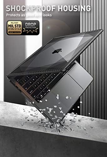 OUTFAC Határán Sorozat Esetében MacBook Air 13.6 Inch (2022) A2681 M2-es Chip, Dual Layer Kemény Héj Védő Világos, Takarja a MacBook Air