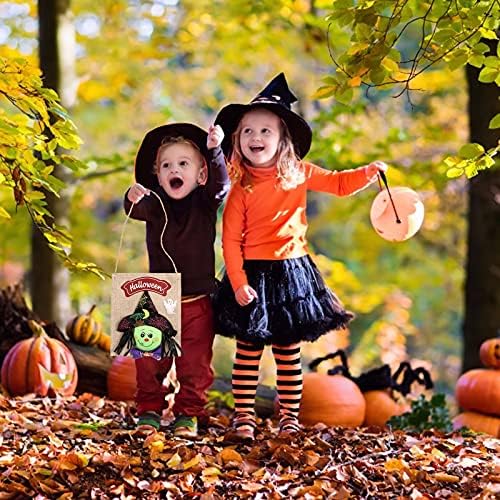 Halloween Pumpkin Táska Gyerekek Halloween Táska Candy Táskák, tasakok Halloween Party kellék Ellátás Táska Gyerekek Újrafelhasználható Csokit