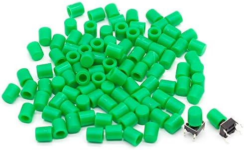 100/sok Zöld Műanyag Sapka Kalap G62 a 66mm Tapintható Nyomógomb Kapcsoló Fedél Fedél