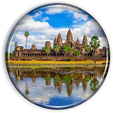 Angkor Wat Mágnes Erős, Rugalmas Angkor Wat Hűtő Mágnes 1.1 Hüvelyk Epoxy Dome