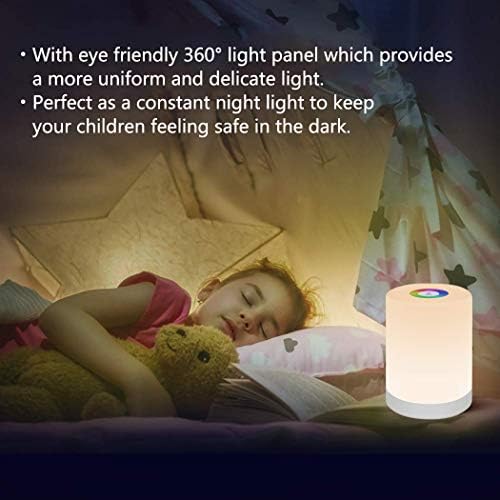 AEEPOTOL Éjszakai Fény Gyerekeknek, Óvoda Lámpa babaszoba Szoptatás, Szabályozható LED-es Éjjeli Lámpa Vezeték nélküli Touch Control
