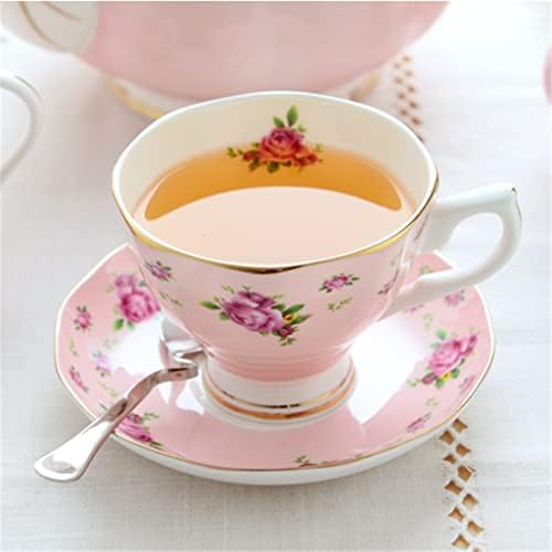 UXZDX Rózsaszín Alsó Rose Hadou Tea Csésze Elegáns Kerámia Délutáni Tea Set Home Teás Készlet (Szín : Egy, Méret : Mint a képen)
