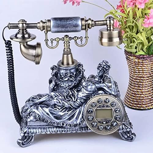 Vintage Retro Telefon,Rotary Antik Tárcsa Telephon Asztal Vezetékes Retro Telefon Vintage Dekoratív Vezetékes Telefon, Otthoni Iroda,