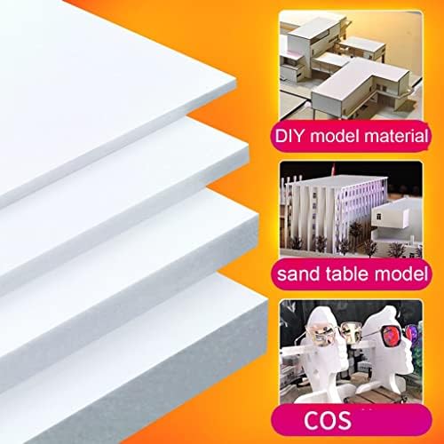 5db Építészet PVC Hab Testület, Műanyag Modell Hab Lap Tábla, Fehér DIY Foamboadrd Modell Lemez (Szín : 200x300x8mm)