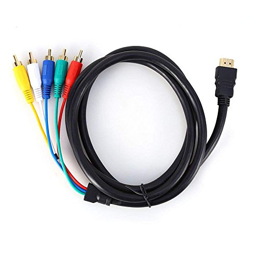 HDMI-RCA Kábel, Chenduomi HDMI Férfi 5RCA Video-Audio AV Átalakító Adapter Kábel HDTV DVD-n, a legtöbb LCD Projektorok (Szín a Kábel