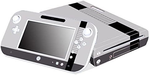 Egyszerűen Ezüst - Bőr Matrica Bőr Állítsa be a Wii U Konzol & Controller Gamepad Ezüst
