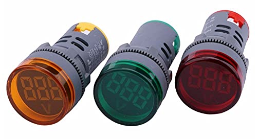GEAD LED Kijelző Digitális Mini Voltmérő AC 80-500V Feszültség Mérő Mérő Teszter Voltos Monitor világítás (Szín : Sárga)