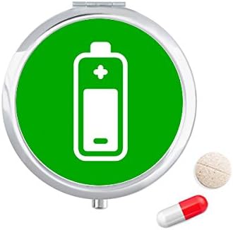 Felelős Zöld Négyzet Figyelmeztető Jel Tabletta Esetben Zsebében Gyógyszer Tároló Doboz, Tartály Adagoló