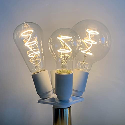 SIJUNSI G25 Edison LED Izzók, Szabályozható 4W LED Izzók, 40W Egyenértékű, 2700K Puha, Fehér Fény, E26 Közepes Bázis, 320LM, 6 db, Átlátszó