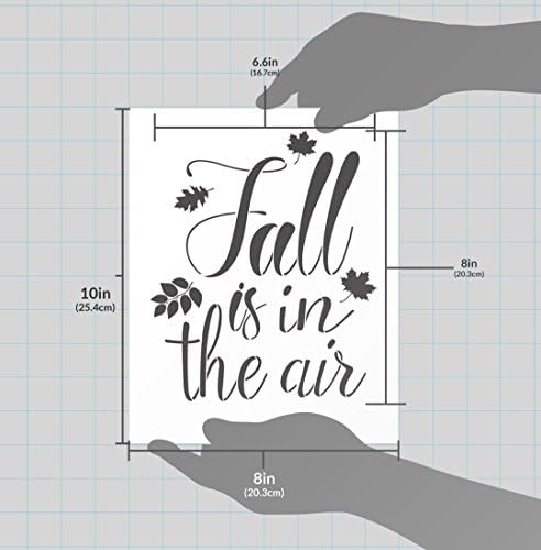 Ősszel A Levegőben Stencil által StudioR12 | Script Betűk | Újrafelhasználható Word Sablon Festés, Fa | DIY, lakberendezés Jel