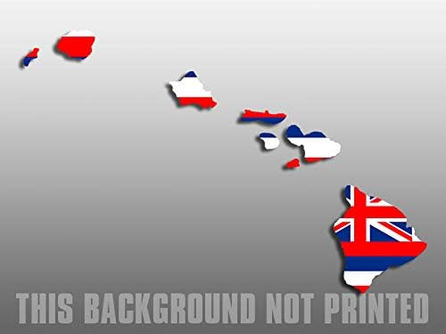 Hawaii-Szigetek Alakú Hawaii Állami zászló Zászló Matrica (hi Maui Kauai oahu)