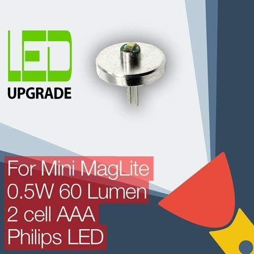 TorchUpgrades Mini Fágok LED Átalakítás/Frissítés Izzó Mini Fágok Fáklya/Zseblámpa 2AAA Sejt Philips LED Kompatibilis/Csere Fágok