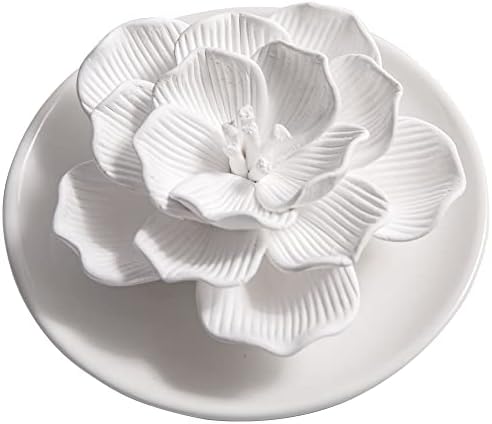 Illóolaj Passzív Virág Diffúzor-Nem-Elektromos Porcelán Aromaterápiás Legegyszerűbb Kis Mini Szobában, Asztal Dekoratív, Fürdőszoba (Hibiscus)