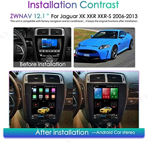 ZWNAV 12.1 hüvelyk Rádió Csere Jaguar XK-XKR-S-XKR-S 2006-2013. GPS Navigációs Android Fej Egység Játékos 128G Android Automatikus Vezeték