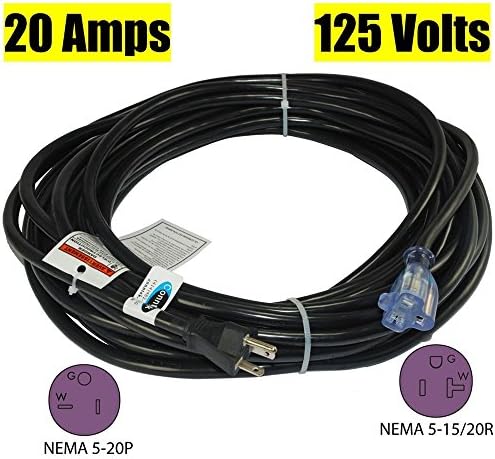 Conntek NEMA 5-20 Szabadtéri hosszabbítót, 20 Amper 125 V