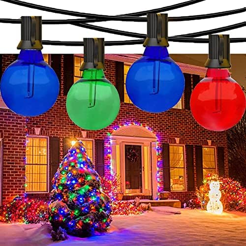 Minsily 15 Csomag G40 Kék LED Karácsonyi Izzók Cseréje 1W Törhetetlen G40 Globe Izzók Kültéri String Fény E12 Gyertyatartót Bázis LED