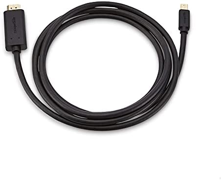 Alapokat Mini DisplayPort-Male-HDMI Férfi Kábel, 1080p, Aranyozott Csatlakozók, 6 Láb, Fekete