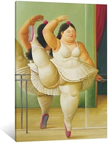 IFUNEW Fernando-Botero Gyakorlat Balett Poszter Díszítő Festés Vászon Wall Art Nappali Plakátok Hálószoba Festés 24x36inch(60x90cm)