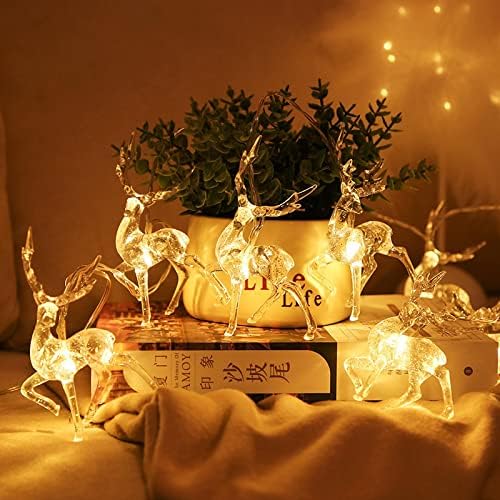 AOOF Színű LED lámpa, Karácsonyi jávorszarvas lámpa String Sika Szarvas Alakú lámpa Szoba bevásárlóközpont Ünnepi Dekoráció