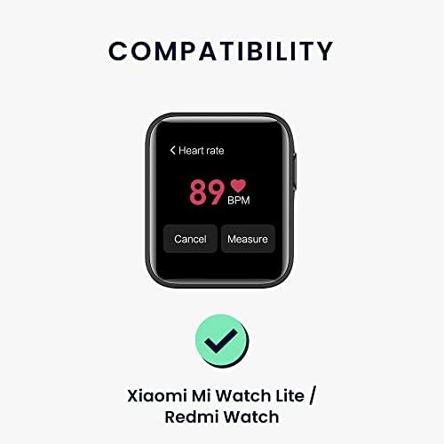 kwmobile Nézni Zenekarok Kompatibilis a Xiaomi Mi Watch Lite/Redmi Watch - Pántok 2 Csere Szilikon Band - Fekete/Sötét Kék
