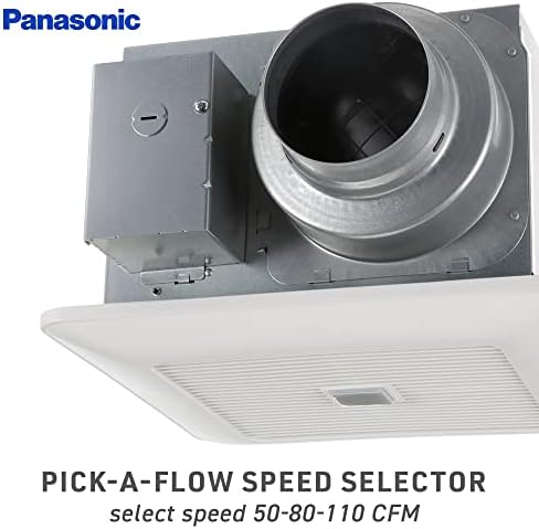 Panasonic FV-0511VQC1 WhisperSense DC Szellőztető Ventilátor, 50-80-110 CFM , Fehér