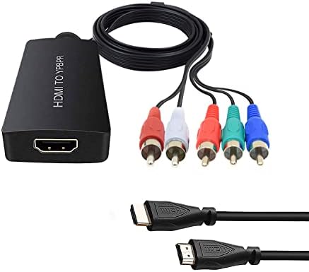 Dingsun HDMI Komponens Átalakító HDMI-YPbPr Component RGB + R/L Audio Adapter Támogatás 720/1080P HDMI Átalakító Apple TV, PS3/PS4,