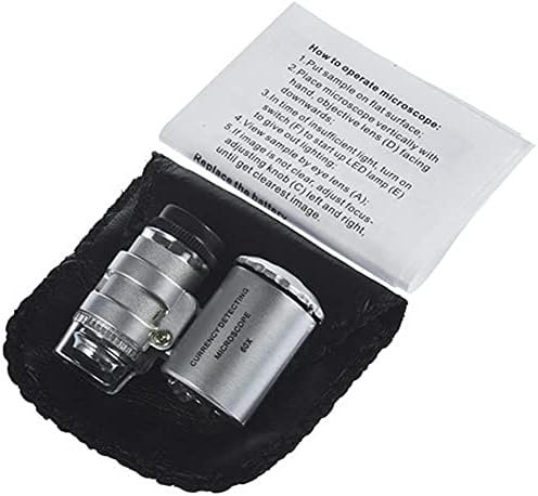 60X Hordozható Zseb Méretű Nagyító Szemüveg UV-s LED Mini Könnyű Kézi Mikroszkóp Szakmai Tricomes, Ékszer,Érme, Bud, Növény,