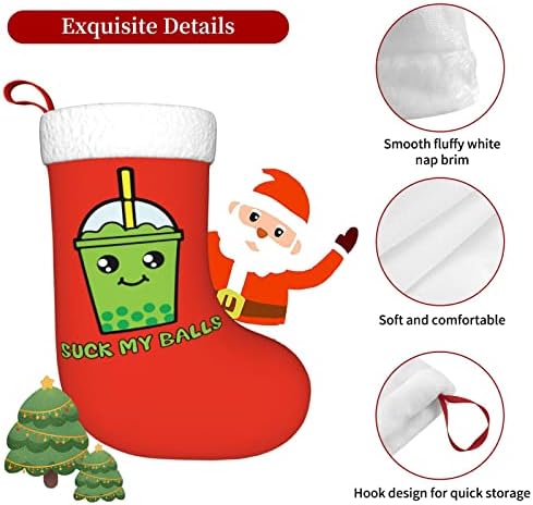 Cutedwarf A Golyóimat Vicces Bubble Tea Karácsonyra Karácsonyi Ünnepi Díszek Kandalló Zokni 18 Cm Harisnya