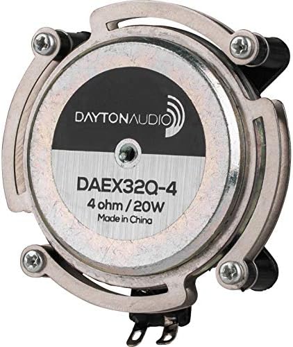 Dayton Audio DAEX32Q-4 Dual Acél Tavaszi Kiegyensúlyozott 32 mm-es Gerjesztő 20 Watt RMS, 4 Ohm Imepedance - Viszont Minden Felületre