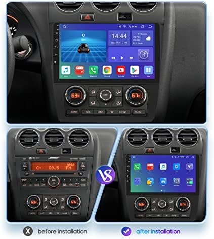 CarPlay Sztereó Rádió Nissan Teana Altima 2008 2009 2010 2011 2012 Automata A/C, Android 12 Bluetooth GPS Navigáció Támogatása SWC