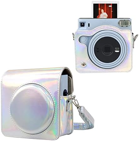 WOGOZAN védőtok Fujifilm Instax Tér SQ1 Instant Fényképezőgép tok, Állítható vállpánt - Színes Ezüst