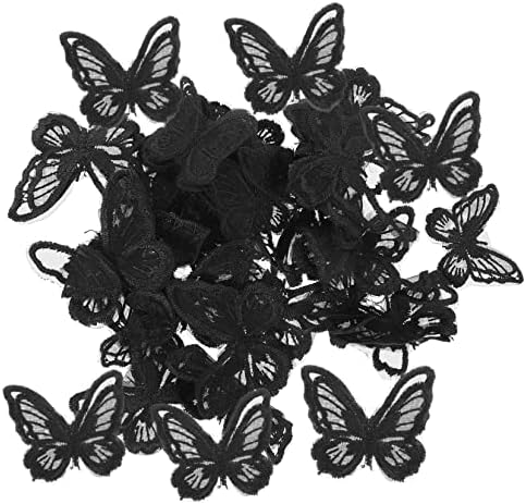 FAVOMOTO 120 Db Csipke Hímzés Pillangó Kezét Dekoráció Makramé Dekoráció Horgolt Sapka Ruha Varrás Foltok Reális Pillangók DIY