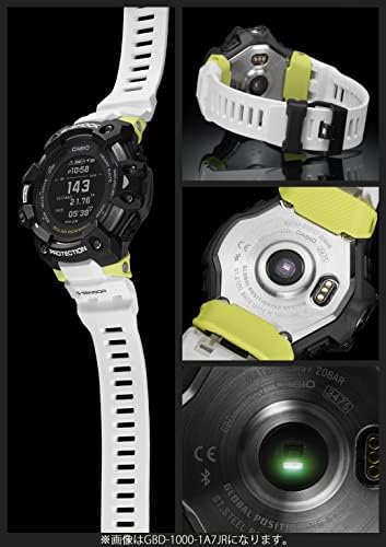 Casio Férfi G-Shock Mozgás, GPS + pulzusmérő Futó Nézni Napenergiával Támogatott Nézni a Gyanta Heveder, Piros, (Modell: GBD-H1000-4)